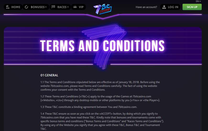 7Bit Terms and Conditions