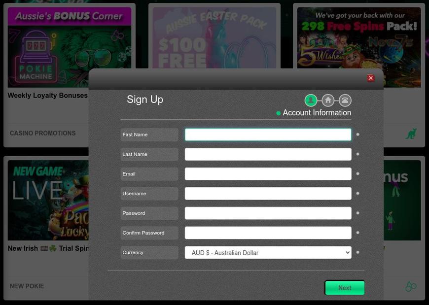 How to Sign Up at Uptown Pokies Casino