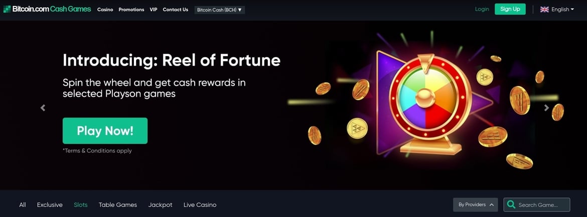 Bitcoin Games Casino main page