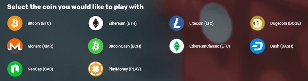 Crypto Games Casino payment options