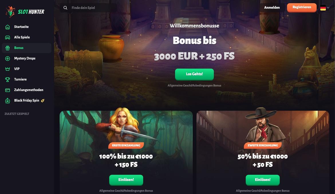 Slothunter Casino Bonus